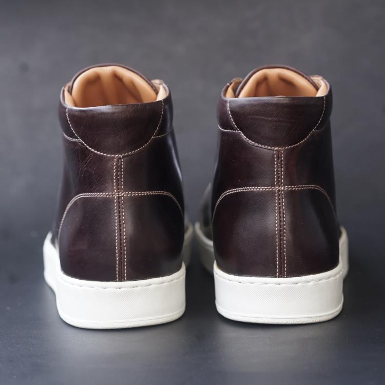 Songo High Top Rubber Sole Sneakers with Pull Up Leather